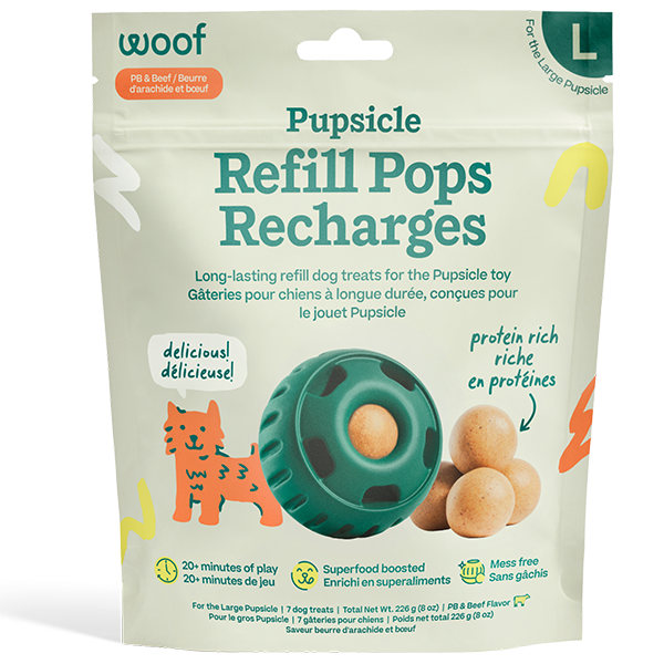 Woof Pet Dog Pupsicle Pops - Beef & Peanut Butter