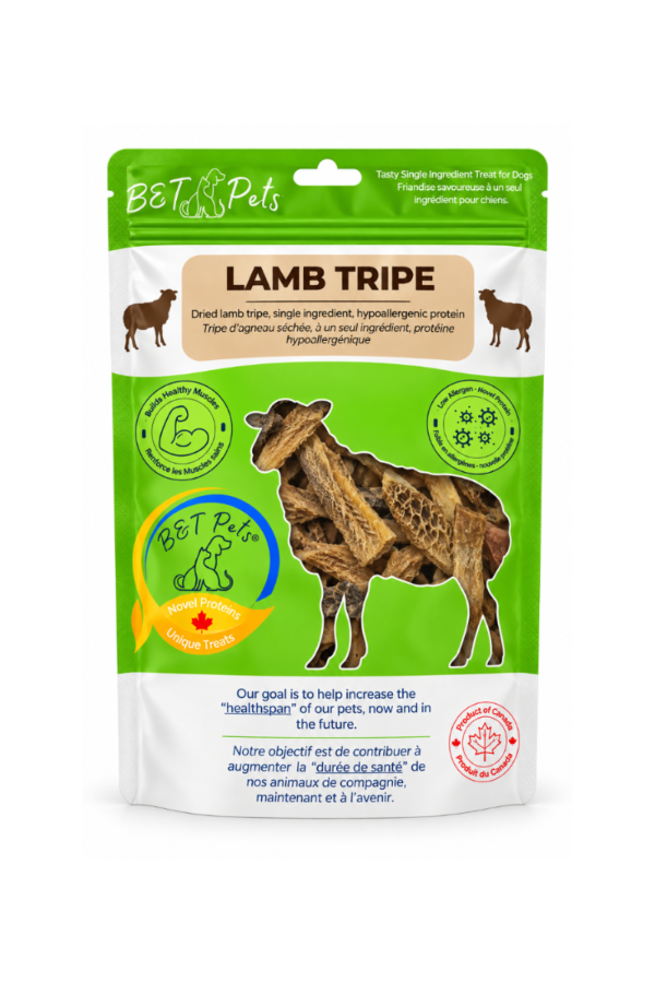 B&T Dried Green Lamb Tripe 100g