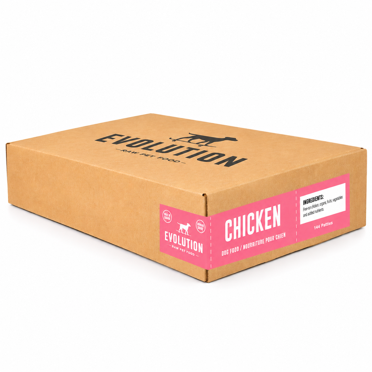 Free-Run Chicken Patties w/ fruit & veg