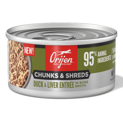ORIJEN Cat Chunks & Shreds Duck & Liver Entree 155g